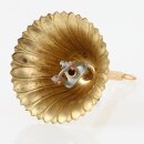 Lampen Baldachin – Metall Messing roh, Ø 100 mm × H 57 mm, mit Leuchtenaufhängung 10er Pendelrohr