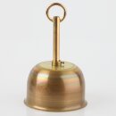 Lampen Baldachin – Metall Messing roh, Ø 90 mm × H 55 mm, mit Leuchtenaufhängung für 10er Pendelrohr