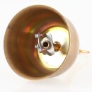 Lampen Baldachin – Metall Messing roh, Ø 90 mm × H 55 mm, mit Leuchtenaufhängung für 10er Pendelrohr