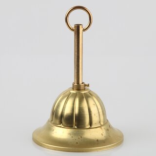 Lampen Baldachin &ndash; Metall Messing roh,  99 mm  H 55 mm, mit Leuchtenaufhngung fr 10er Pendelrohr