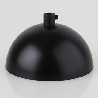 Lampen Baldachin Metall schwarz 50  100 mm mit schwarzem Kunststoff-Zugentlaster