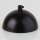 Lampen Baldachin Metall schwarz 50 × 100 mm mit schwarzem Kunststoff-Zugentlaster