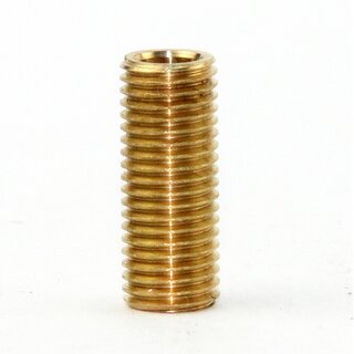 M8x1 Lampen-Gewinderohr Messing roh &ndash; 25 mm Lnge, Auengewinde, fr Lampen- und Leuchtenbau