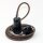 Textilkabel Pendel braun meliert E27 Bakelit Vintage Fassung Teilgewindemantel mit Schalter schwarz und Schutzkontakt-Stecker