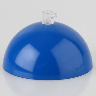 Lampen Baldachin Metall dunkelblau 50  100 mm mit transparent-schwarzem Kunststoff-Zugentlaster