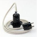 Textilkabel Pendel kiesel E27 Bakelit Vintage Fassung...