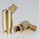 Lampen Dreh-Kippgelenk 16x48 mm, vermessingt, M10x1...