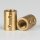 M10x1 Messing Verbindungsmuffe – Gewinde-Adapter, roh unbehandelt, 20 mm, mit 2x M4 Quergewinde