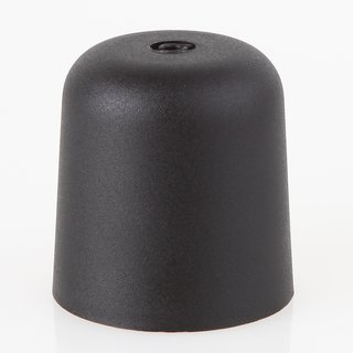 Lampen Baldachin 65x65mm Kunststoff schwarz Zylinderform