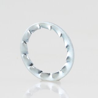 Fächerscheibe 15x10,5x0,5 mm – Metall, verzinkt (für M10 Gewinderohr)