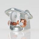 M10x1 Isolieraufhänger für Lampen – Leuchten- & Pendelrohr-Aufhänger verzinkt mit Erdung und beweglichem Bügel