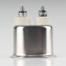 Warmgeräte Geräte-Einbaustecker Metall 2-polig 6mm Stifte 250V/10A für alte Toaster, Waffeleisen und Bügeleisen