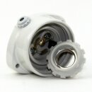 E27 Porzellan-Deckenleuchte Lisilux IP54 mit klarem Zylinderglas 60W 130x80 mm