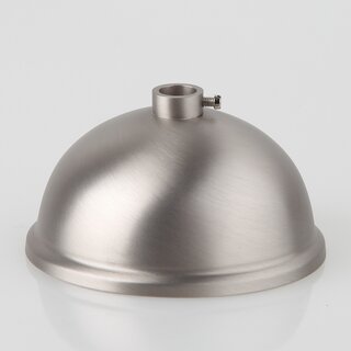 Lampen Baldachin Metall edelstahloptik  80 mm Kugelform mit Stellring fr 10 mm Pendelrohr