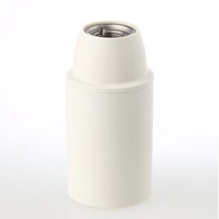 E14 Thermoplast-Lampenfassung wei mit Glattmantel und M10x1 Innengewinde