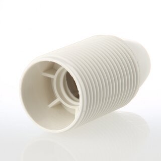 E14 Thermoplast-Lampenfassung wei mit Auengewinde und M10x1 Innengewinde