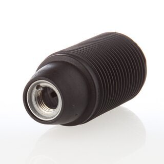 E14 Thermoplast-Lampenfassung schwarz mit Auengewinde und M10x1 Innengewinde