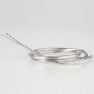 PVC-Lampenkabel transparent 2-adrig 2x0,75 mm mit integriertem Stahlseil &ndash; Meterware