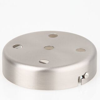 Lampen Zier-Baldachin Metall edelstahloptik  100 mm fr 5 Lampenpendel