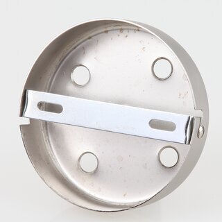 Lampen Zier-Baldachin Metall edelstahloptik  100 mm fr 5 Lampenpendel
