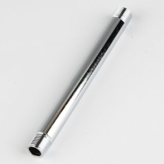 M10x1 Lampen Pendelrohr Metall verchromt – 100 mm – beidseitig Außengewinde
