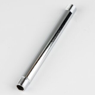 M10x1 Lampen Pendelrohr Metall verchromt &ndash; 100 mm &ndash; beidseitig Auengewinde