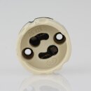 GZ10 Hochvolt-Lampenfassung mit rückseitigen Steckkontakten – Porzellan, temperaturbeständig bis 250 °C