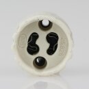 GZ10 Hochvolt-Lampenfassung mit seitlichen Steckkontakten – Porzellan, temperaturbeständig bis 250 °C