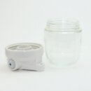 E27 Porzellan-Deckenleuchte Lisilux IP54 mit klarem Zylinderglas 100W 174x112 mm