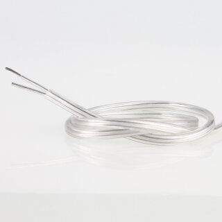 PVC-Lampenkabel transparent 2-adrig 2x0,75 mm² – Flachleitung, Meterware