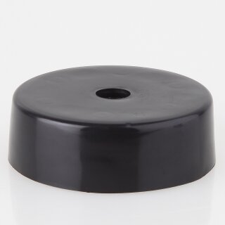 Lampen Verteiler-Baldachin-Set – Kunststoff schwarz, Ø 70 mm, Höhe 25 mm, seitlich 6 Loch-Optionen