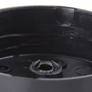 Lampen Verteiler-Baldachin-Set &ndash; Kunststoff schwarz,  70 mm, Hhe 25 mm, seitlich 6 Loch-Optionen