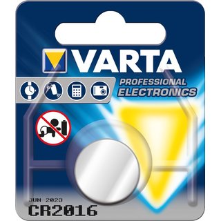 CR2016 Varta Knopfzelle 3V Lithium Batterie 90 mAh (6016)