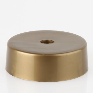 Lampen Verteiler-Baldachin-Set – Kunststoff gold, Ø 70 mm, Höhe 25 mm, seitlich 6 Loch-Optionen