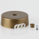Lampen Verteiler-Baldachin-Set – Kunststoff gold, Ø 70 mm, Höhe 25 mm, seitlich 6 Loch-Optionen