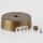 Lampen Verteiler-Baldachin-Set – Kunststoff gold, Ø 70 mm, Höhe 25 mm, seitlich 6 Loch-Optionen