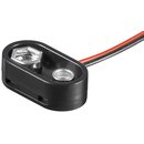 Batterieclip fr 9 Volt Block T-Form mit Anschlukabel...
