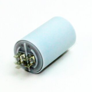 Anlaufkondensator 4 µF, 450 V, radial, M8, mit 6,3 mm Flachsteckern