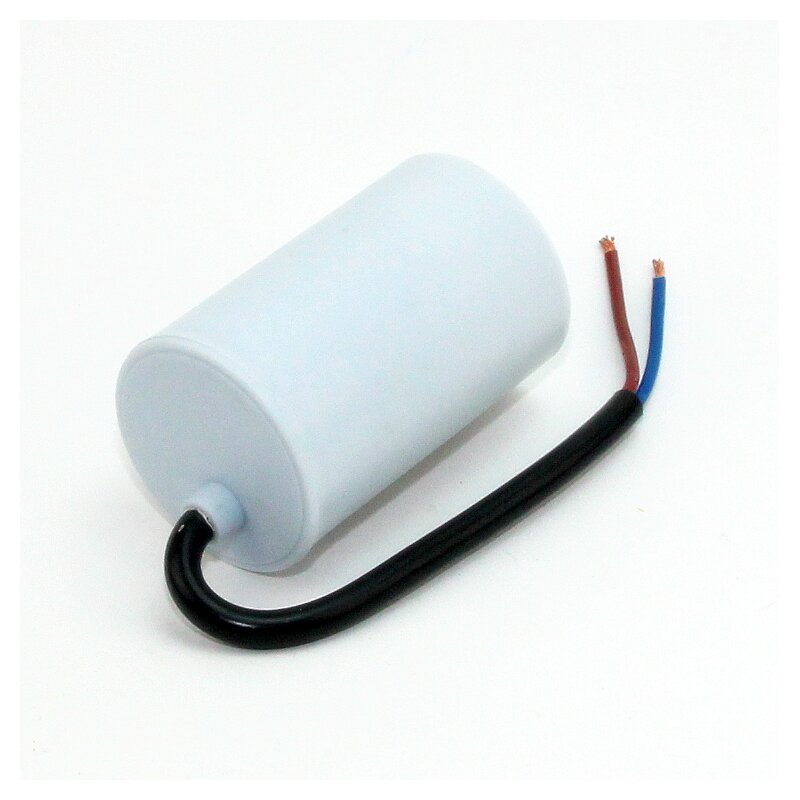 Condensatore Motore Mitflex 45µF 450V – Avviamento VDE Con Cavo 25cm, Produzione UE, Dimensione 45x114mm E Attacco M8
