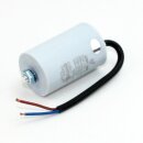 Anlaufkondensator 40 µF, 450 V, spritzwassergeschützt, M8, mit Anschlusskabel