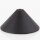 Lampen Baldachin Pyramidenform – Kunststoff schwarz, 118 × 57 mm