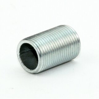 M13x1 Lampen-Gewinderohr Metall verzinkt &ndash; 20 mm Lnge, Auengewinde, fr Lampen- und Leuchtenbau