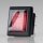 Einbau-Wippschalter rot beleuchtet 2-polig EIN/AUS/EIN 30x22mm 250V/16A mit PVC-Staubkappe