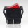 Einbau-Wippschalter rot beleuchtet 2-polig EIN/AUS 30x22mm 250V/16A mit PVC-Schutzkappe