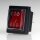 Einbau-Wippschalter rot beleuchtet 2-polig EIN/AUS 30x22mm 250V/16A mit PVC-Schutzkappe