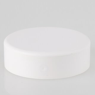 Lampen Baldachin &ndash; Kunststoff wei,  70 mm, Hhe 24 mm, 3-Punkt-Befestigung mit Zugentlastung