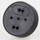 Lampen Baldachin – Kunststoff schwarz, Ø 70 mm, Höhe 24 mm, 3-Punkt-Befestigung mit Zugentlastung