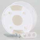 Lampen Abzweig-Baldachin – Kunststoff weiß, Ø 70 mm, Höhe 31,5 mm, mit Bajonett-Verschluss