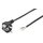 1,5 m Netzkabel Anschlusskabel 3x0,75mm² schwarz  mit Schutzkontakt Winkel-Stecker