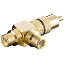 Audio-Adapter vergoldet Cinchstecker auf 2x Cinch...